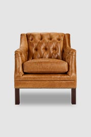 30 Lucky armchair in Ohio Cognac leather