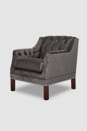 30 Lucky armchair in Como Dark Grey velvet