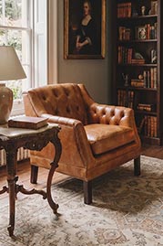 30 Lucky armchair in Ohio Cognac leather