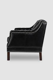 58 Lucky sofa in Louisiana Licorice black leather