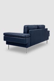 84 Rufus sofa in Florida Royal Navy blue leather