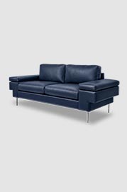 84 Rufus sofa in Florida Royal Navy blue leather