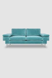 84 Rufus sofa in Como Atlantic blue velvet