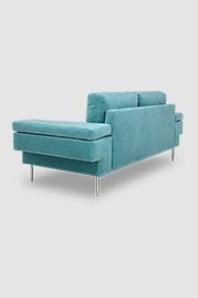 84 Rufus sofa in Como Atlantic blue velvet