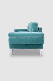 84 Rufus sofa in Como Atlantic blue velvet