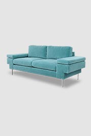 84 Rufus sofa in Como Atlantic blue velvet