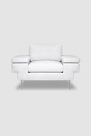 51 Rufus armchair in Oris Snow performance boucle fabric