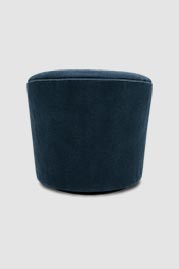 Wren swivel barrel chair in Como Bali blue velvet