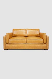 73 Head Coach sofa in No Regrets Pure Cognac brown performance leather