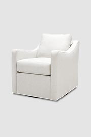 Lark glider chair in Shelter Cream linen fabric