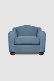 Margot armchair in Varick Aegean performance linen fabric