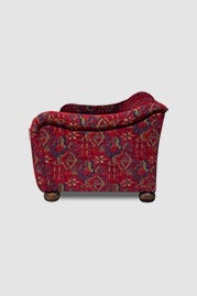 80 Margot sofa in red kilim fabric