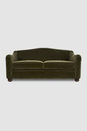 80 Margot sofa in Como Olive velvet fabric