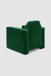 30 Rocko armchair in Como Emerald green velvet
