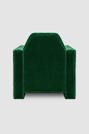 30 Rocko armchair in Como Emerald green velvet