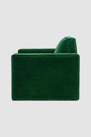 30 Rocko armchair in Como Emerald green velvet