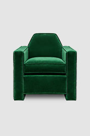 30 Rocko armchair in Como Emerald green velvet