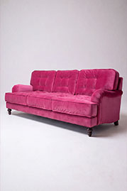 98 Tilly sofa in Como Sangria pink velvet
