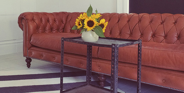 Chesterfield sofa in modern living room