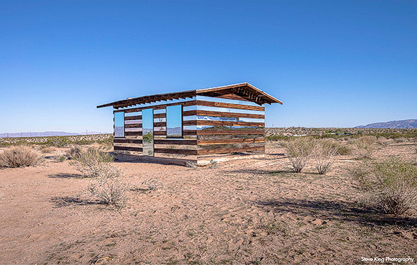 Lucid Stead mirrored desert cabin