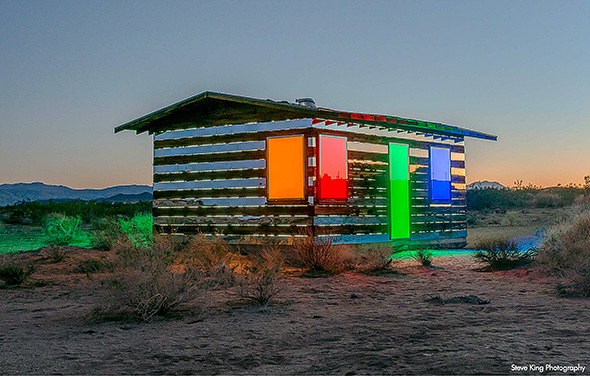 Lucid Stead mirrored desert cabin