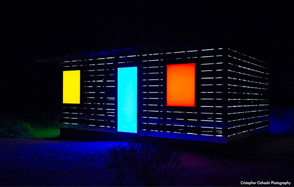 Lucid Stead mirrored desert cabin