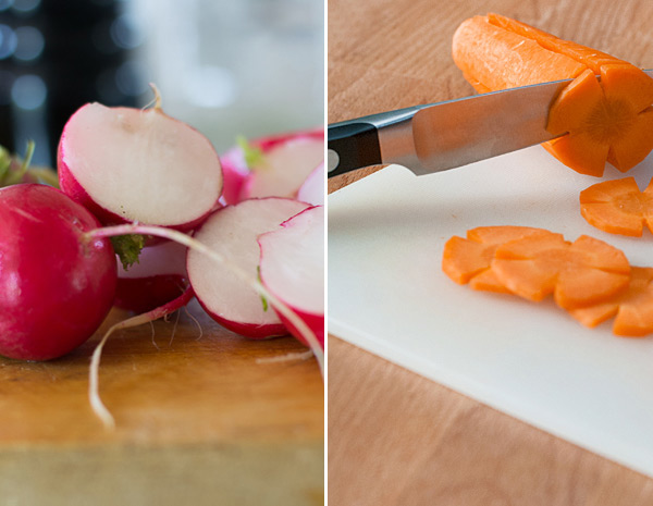 Radishes and carrots