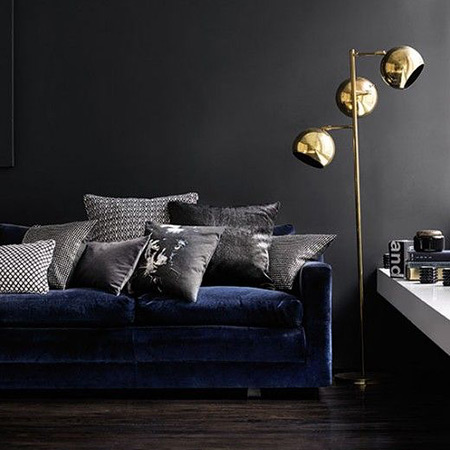 Lapis velvet modern Italian sofa