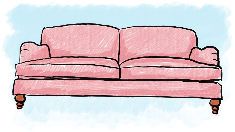 What is an English roll arm sofa?