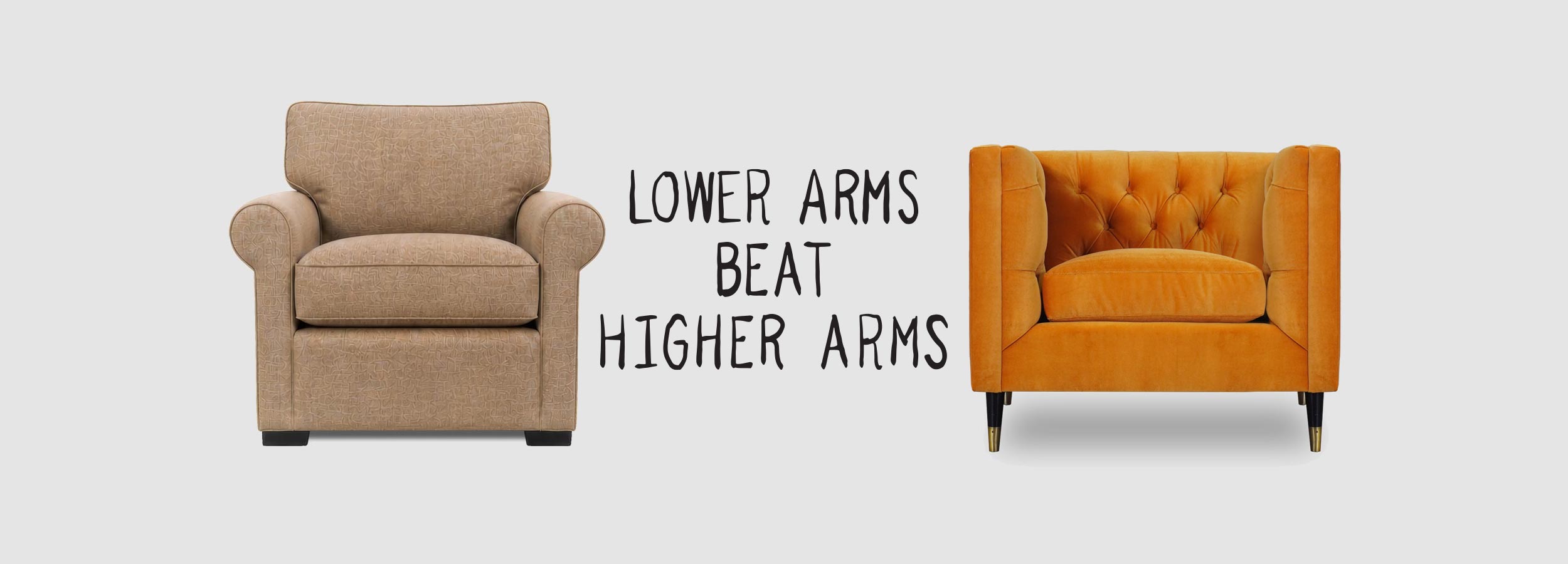 A lower armrest is more comfortable