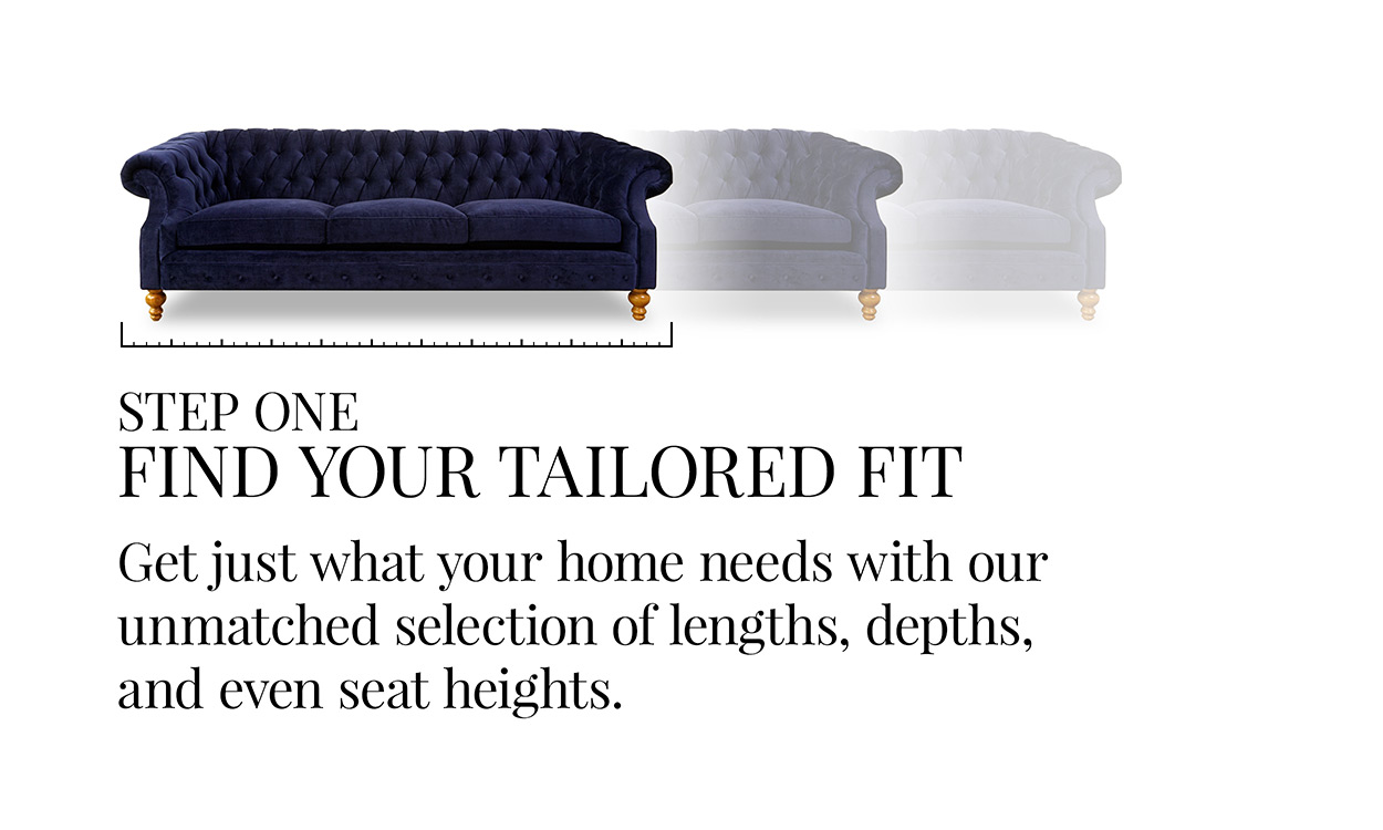 Step One Find your tailored fit
