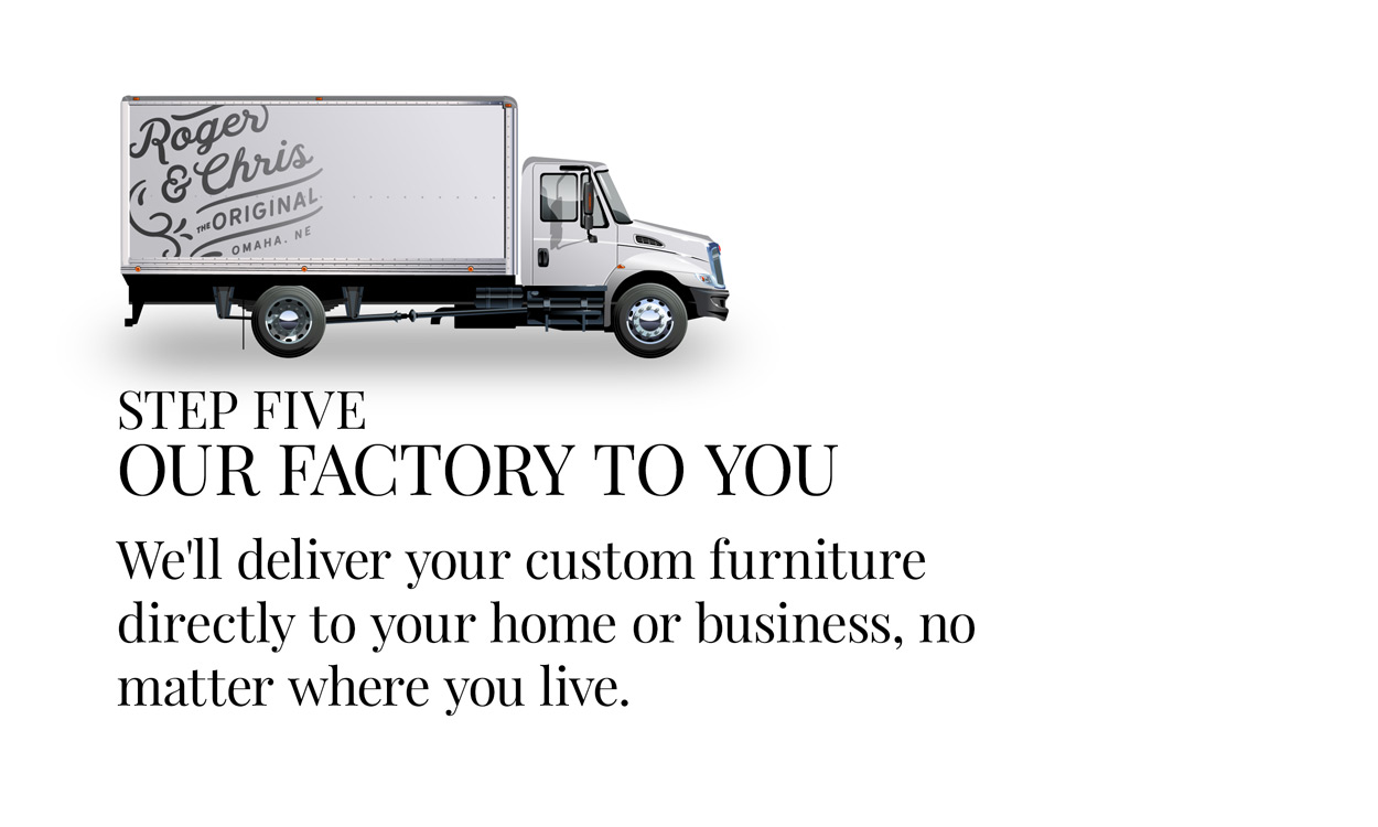 Step Five Our factory to your home