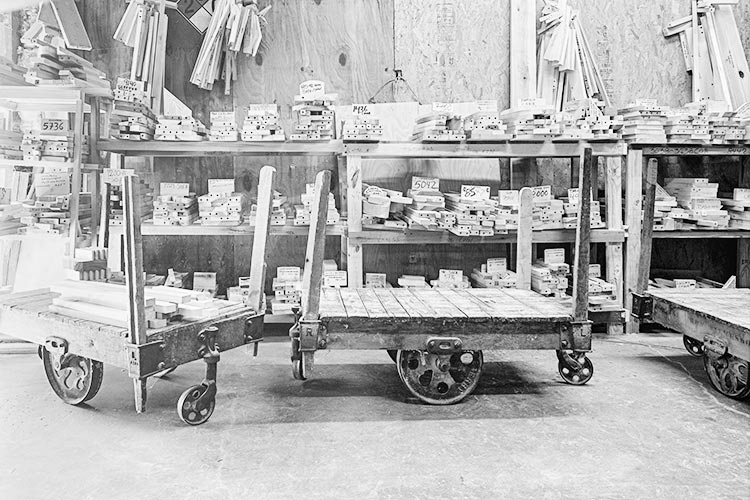 Antique carts in our factory.