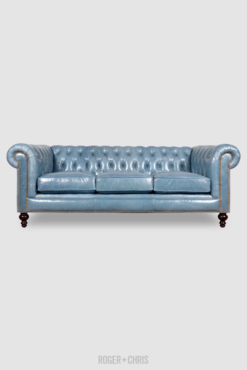 Higgins Chesterfield Sofa In Mont Blanc