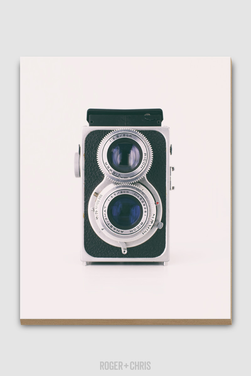 Ricoh Ricohflex VIIs Antique Camera Plywood Print