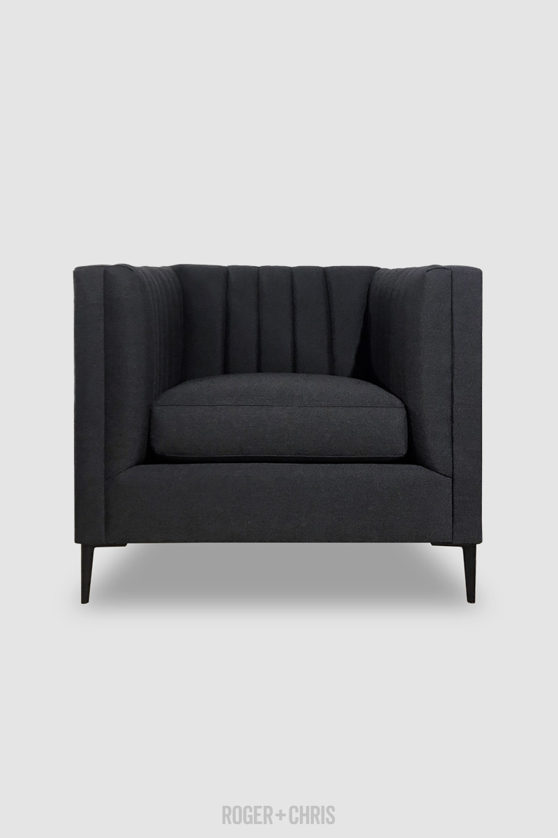 Harley Mid-Century Modern Channel-Tufted Shelter Sofas, Armchairs, Sectionals | Harley