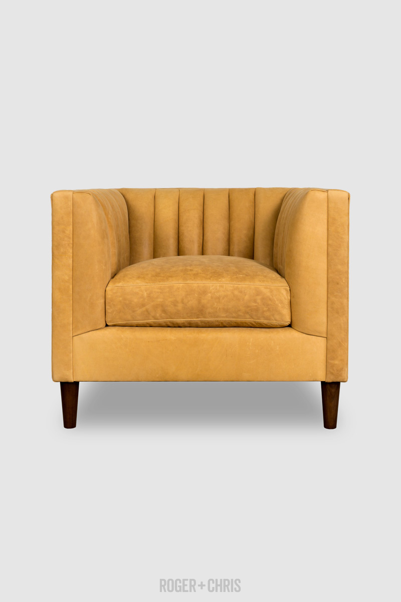 Harley Mid-Century Modern Channel-Tufted Shelter Sofas, Armchairs, Sectionals | Harley