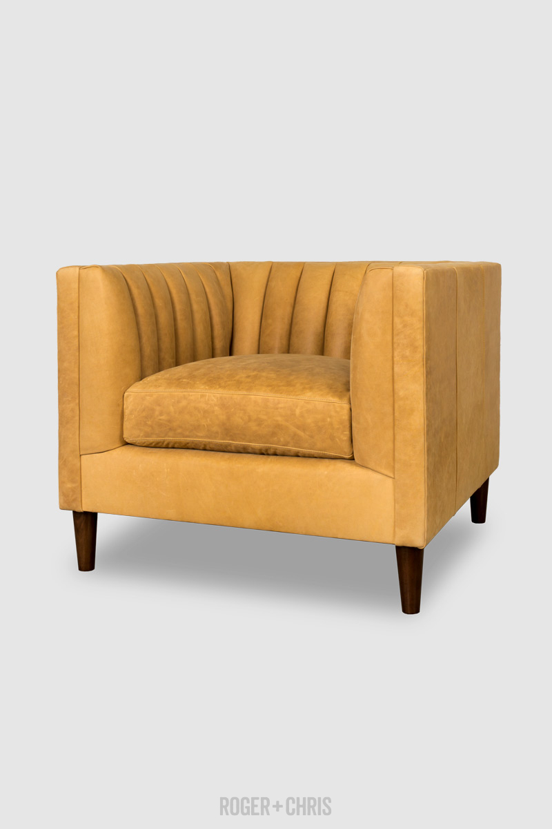 Harley Mid-Century Modern Channel-Tufted Shelter Sofas, Armchairs, Sectionals | Harley