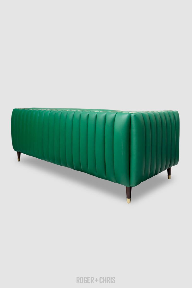Electra Exterior Channel-Tufted Mid-Century Modern Sofa