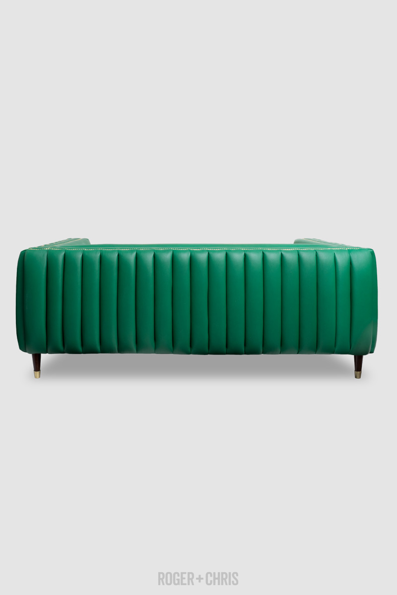 Electra Exterior Channel-Tufted Mid-Century Modern Sofa