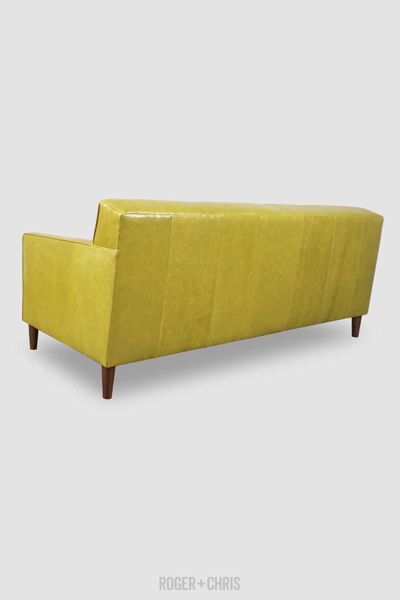 Mid-Century Modern Button-Back Track Arm Sofa