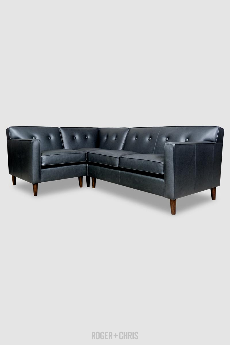 Mid-Century Modern Button-Back Track Arm Sofa