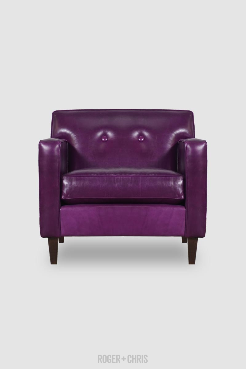 Mid-Century Modern Button-Back Track Arm Sofa