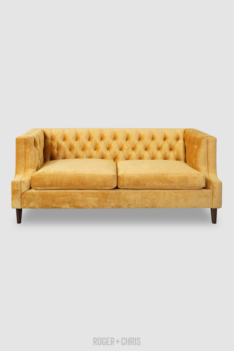 Carved-Arm Tufted Tuxedo Sofas, Armchairs, Sectionals | Capote