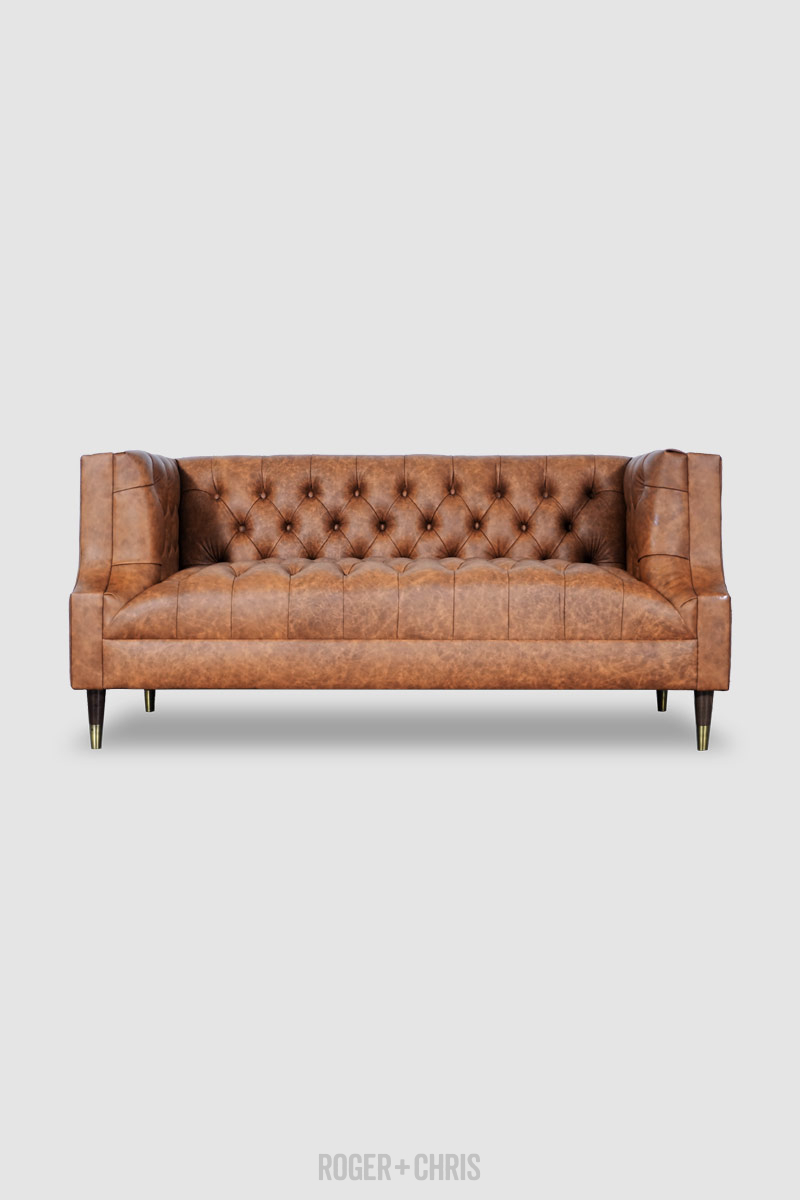 Carved-Arm Tufted Tuxedo Sofas, Armchairs, Sectionals | Capote