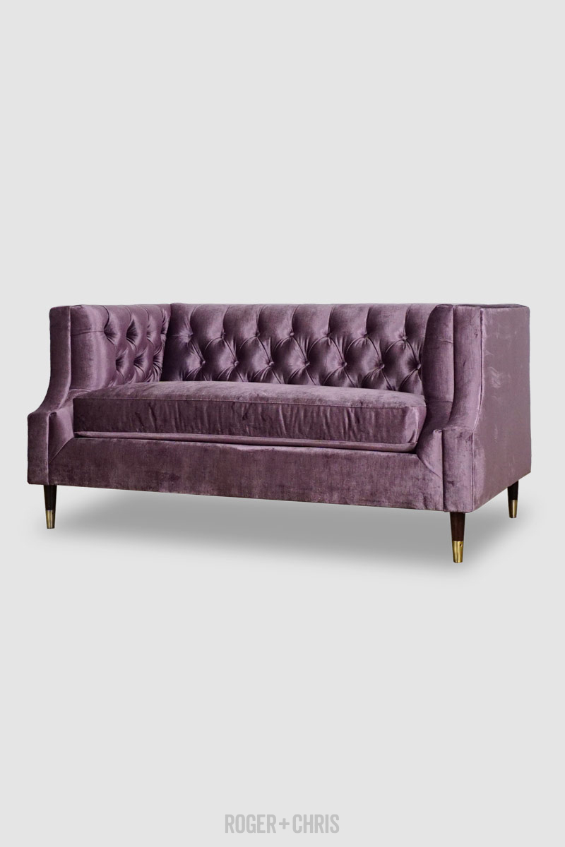 Carved-Arm Tufted Tuxedo Sofas, Armchairs, Sectionals | Capote