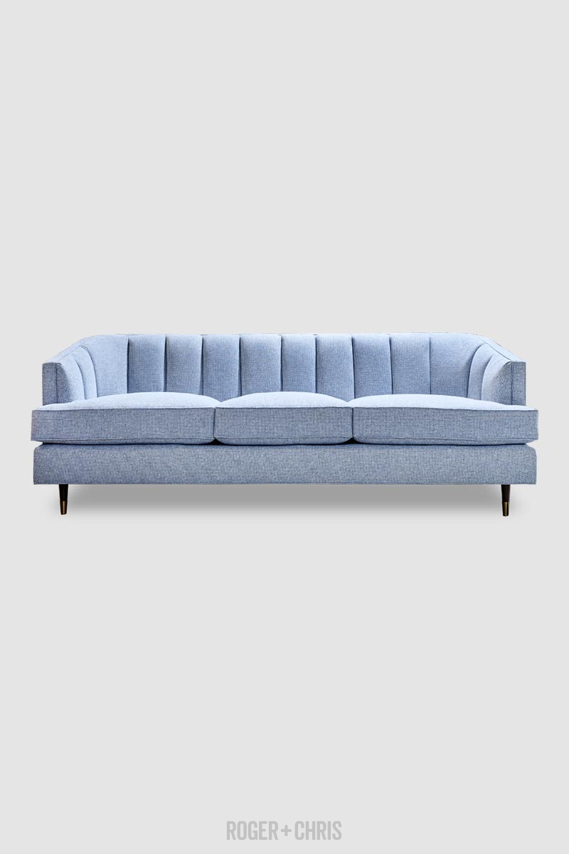Cypress Deco Channel Tufted Sofa