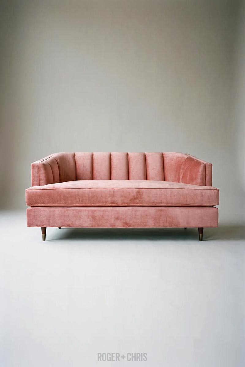 Cypress Deco Channel Tufted Sofa