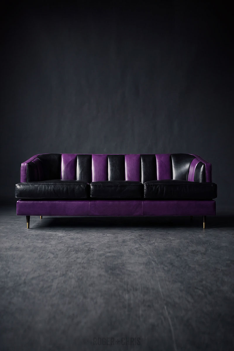 Cypress Deco Channel Tufted Sofa