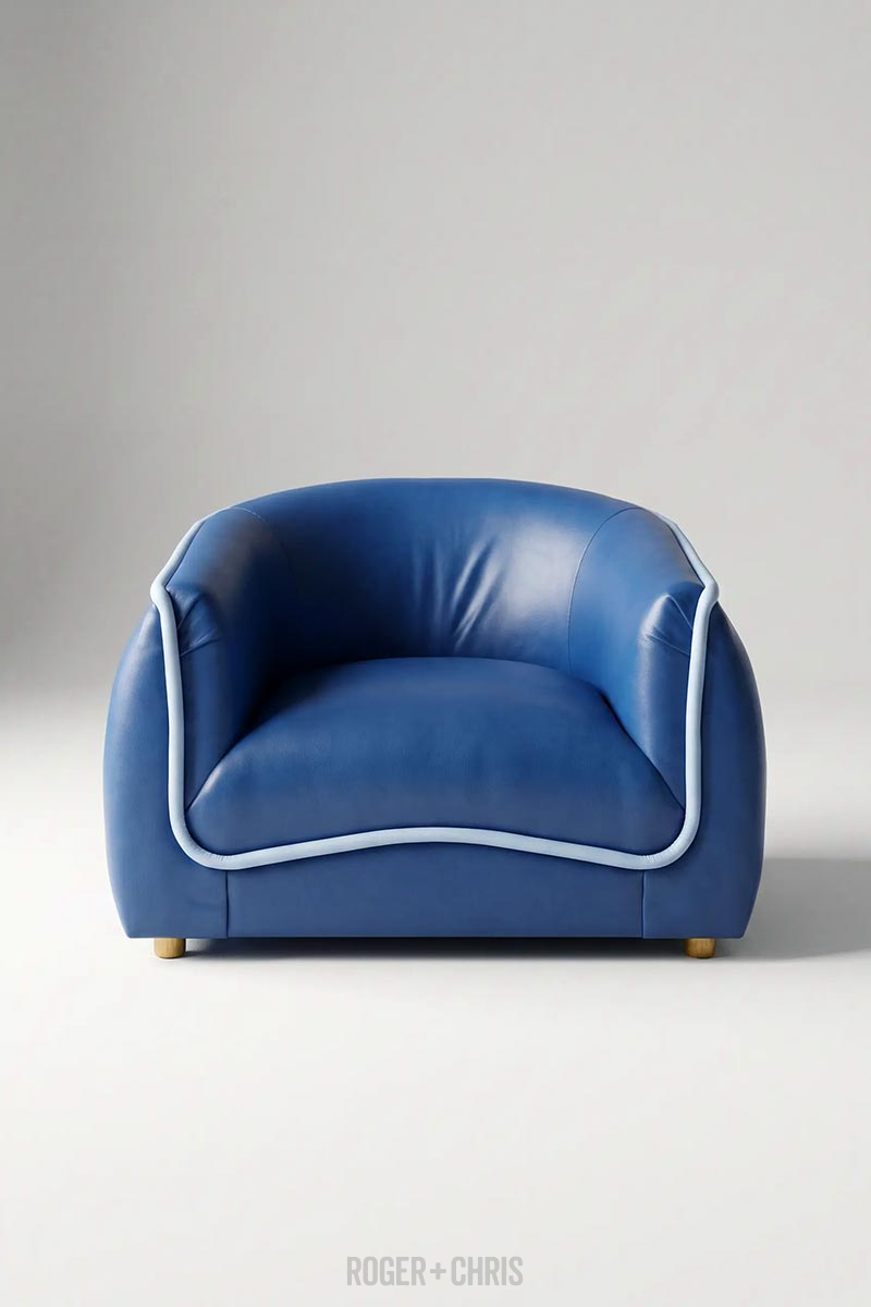 Buttercup Modernized Art Nouveau Sofa